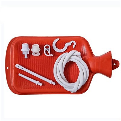 Raudonas guminis klizmos krepšys